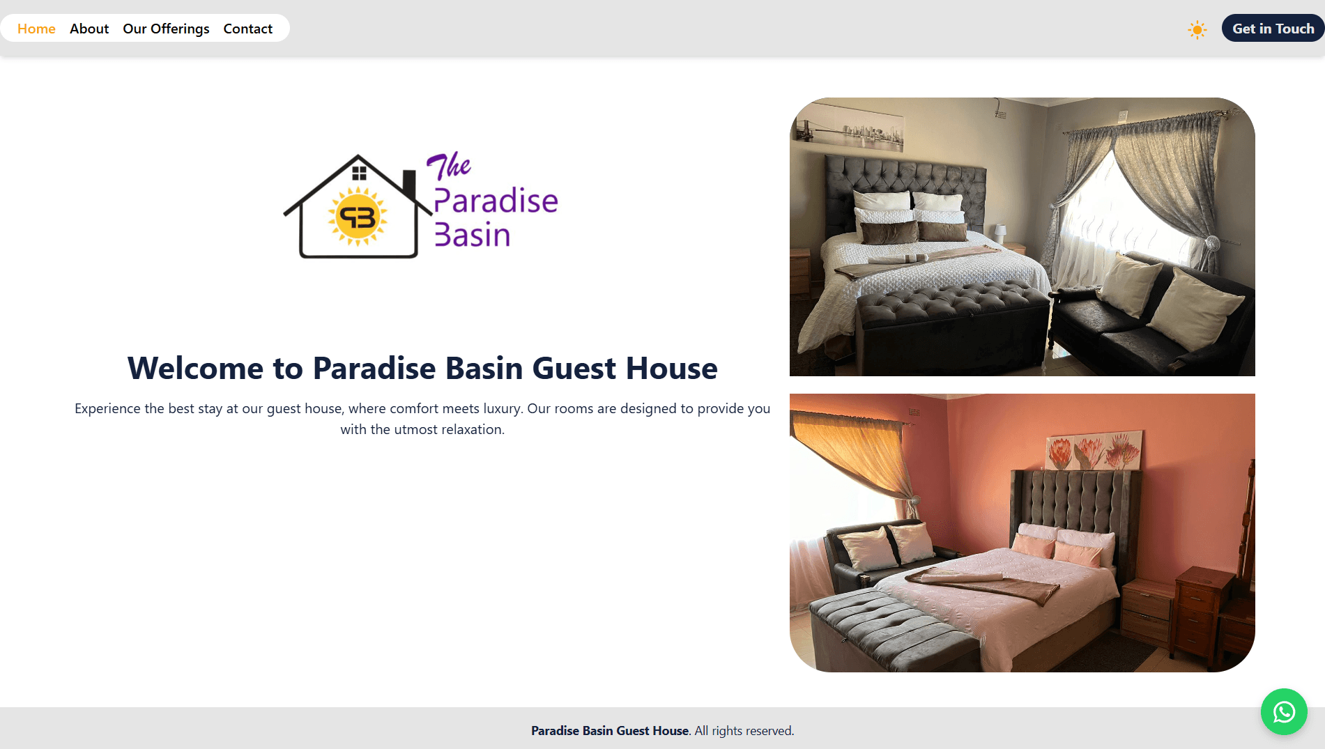 Paradise Basin Guesthouse screenshot
